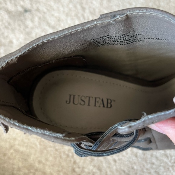 JustFab Grey Suede Ankle Booties - Picture 5 of 7